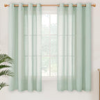 YoungsTex Light Sage Linen Curtains 63 Inches Length by YoungsTex
