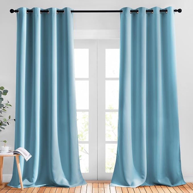NICETOWN Blackout Living Room Curtains Teal Blue by NICETOWN