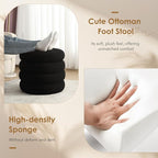 Flouki 19.5" Storage Ottoman Round, Vanity Stools - Image 7