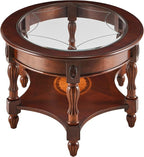 LEEMTORIG Oval Coffee Table for Living Room, Cherry Solid Wood - Image 5
