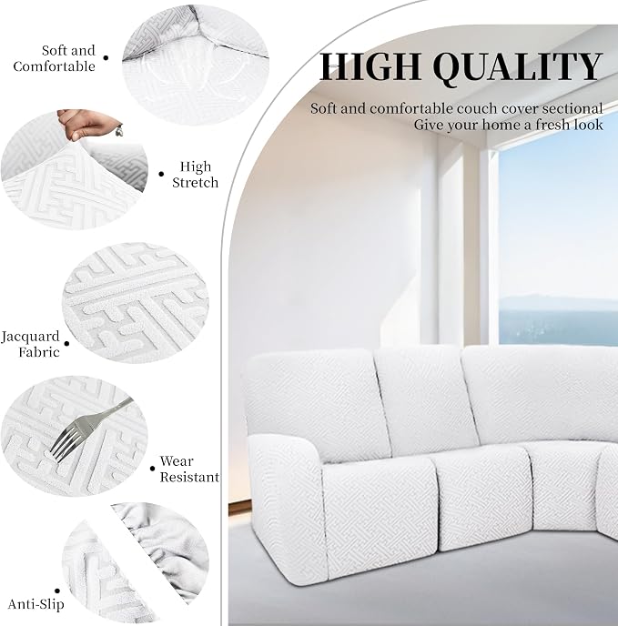 100% Waterproof Sectional Recliner Couch Covers - Image 5