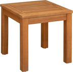Balkene Home 63407 Lio Oslo Solid Wood Indoor/Outdoor Side Table Light Brown by Patio+Sense