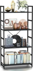NUMENN 4 Tier Bookshelf, Tall Bookcase Shelf Storage Organizer, Modern Book by NUMENN