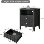 Set of 2 Fluted Nightstands - Image 3