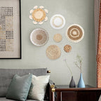 7 Pack Boho Wall Basket Decor - Image 7