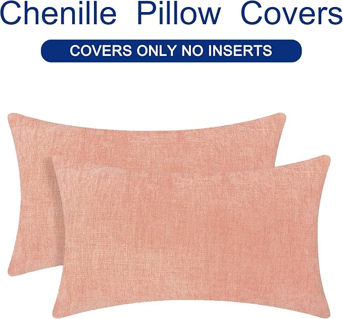 CaliTime Decorative Couch Throw Pillow Covers 20 X 12 Inches Dusty Pink | Pack - Image 6