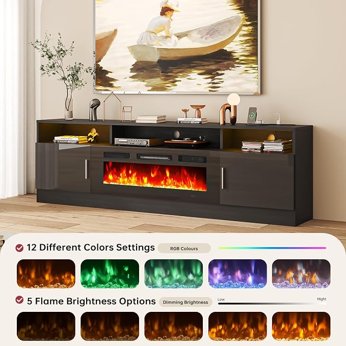 oneinmil 70" Fireplace TV Stand - Image 9