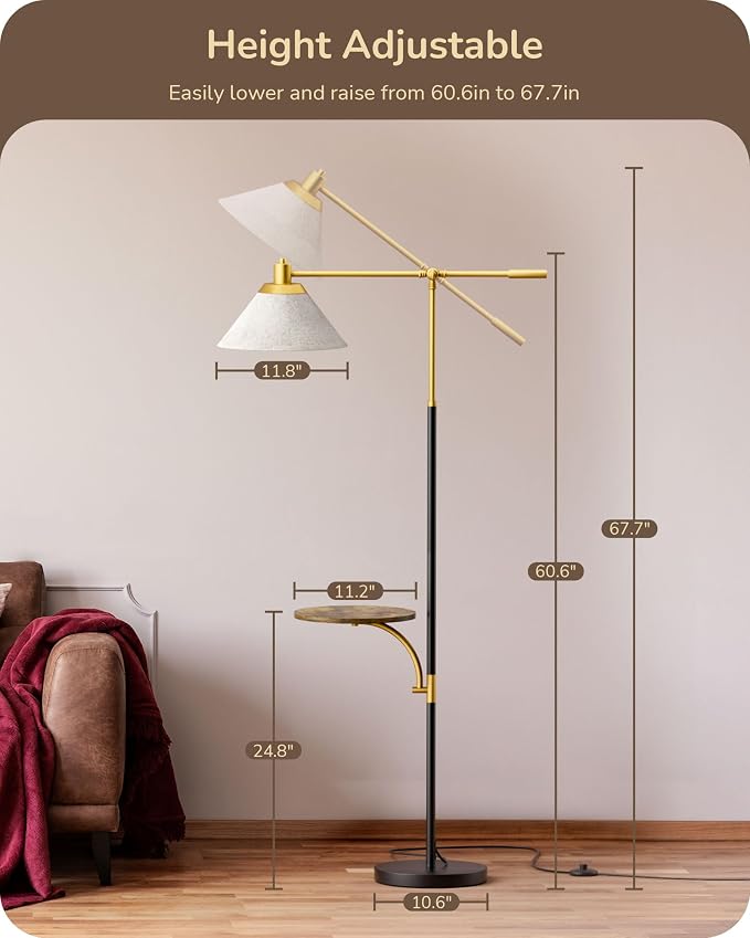 EDISHINE 68" Arc Floor Lamp - Image 6