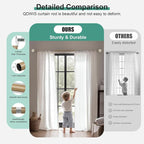 QDWIS 2 Pack Boho Wood Curtain Rods - Image 3