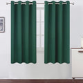 Dark Green Bedroom Blackout Curtains/52 x 63 Inch Long/Set of 2 Curtain by Lemomo