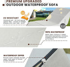 jela Outdoor Sofa, Waterproof Folding Lounge Chair and Sofa, UV Resistant Patio - Image 5