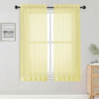 Sheer Curtains 63 Inch Length 2 Panels Set by OWENIE