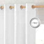 NICETOWN Thick Linen White Curtains 72 inches Long - Image 2