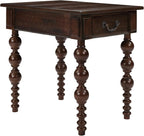 Retro Wooden Side End Table Vintage Nightstand Bedside Table - Image 5