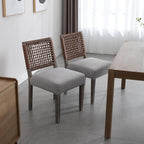 LZAREAL Farmhouse Dining Chairs Set of 6 Linen Fabric Upholstered Accent Side - Image 4