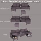 Sectional Couches for Living Room, 4 Seat Sectional Sofa - Image 4