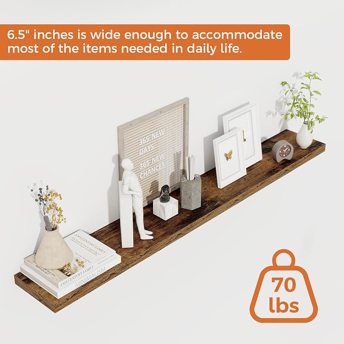 Floating Shelves for Wall, 48 Inch Floating Shelves for Home Decor, Wall - Image 5