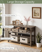 Karl home Console Table with 3 Drawers, Living Room - Image 4