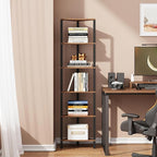 TUTOTAK Corner Shelf, 6-Tier Corner Bookshelf - Image 3