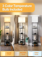 Large Floor Lamp with Shelves, 5-Tier Tall Floor lamp with - Image 3