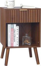 Fultyle Walnut Nightstand, Modern Night Stand by Fultyle