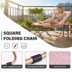 Tiita Folded Chair with Ottoman, Soft Faux Fur Oversized Folding Accent Chair - Image 4