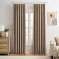 Pinch Pleated Blackout Curtains 84 Inch Long 2 Panels by KEQIAOSUOCAI