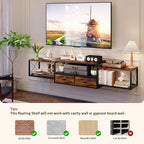 HavenlyYouth 55" Floating TV Stand, Modern Entertainment Center, Wall-Mounted - Image 7