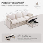 85.83" Modular Sectional Cloud Couches - Image 2