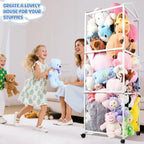 NomNest Stuffed Animal Storage Zoo, Large Metal Plushies Organizer, Heavy Duty - Image 2
