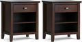 SIMPLIHOME Artisan Solid Wood 24 inch Wide Transitional-Style Bedside by SimpliHome