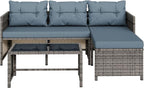 Vongrasig 3 Pieces Patio Furniture Sets, All-Weather Wicker Outdoor Sofa Couch - Image 8