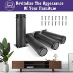 7 Inch Metal Furniture Legs Stainless Steel Adjustable Legs Black Metal Legs - Image 2