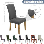 BIETYONE Stretch Dining Chair Covers Set of 8, Soft Removable Washable Kitchen - Image 5