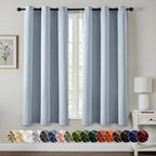 MIULEE Blackout Curtains for Bedroom 2 Panels 40 x 54 Inch Long Light Blue | by MIULEE