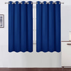 Royal Blue Blackout Curtains 66 x 63 Inch Length/Set of 2 Curtain by Lemomo