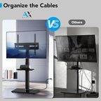 AX WABER Floor TV Stand with Power Outlet& Shelf, Universal TV Stand Mount - Image 5