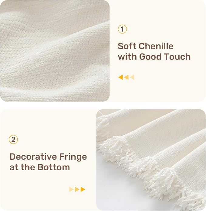 2 Pieces Sectional Couch Covers L Shaped Cover XXXL Cream White | Thick - Image 7
