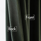 MIULEE Velvet Curtains 52x90 inches 2 Panels Olive Blackout Curtains | Luxury - Image 6