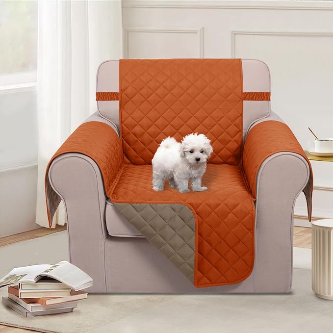 U-NICE HOME Reversible Oversized 28''Chair Covers, Pet Friendly, Elastic Straps - Image 2