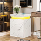 ADORNEVE Nightstand with Charging Station and LED Lights, Night Stand with - Image 8