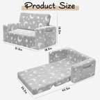 SLIGUY Kids Chair, Toddler Couch, Fold Out Sofa Chair, Toddlers Convertible - Image 3