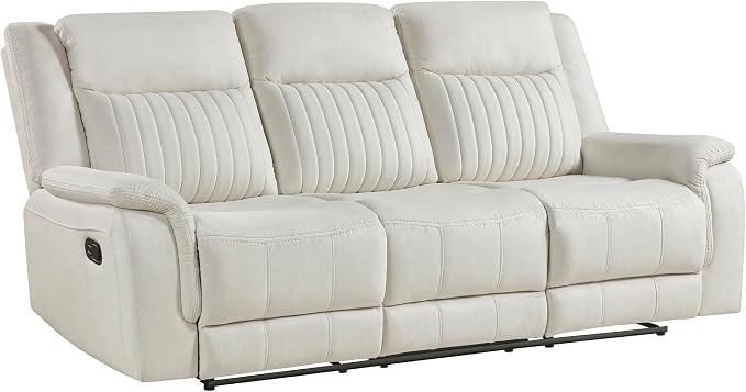 Lexicon Manual Double Reclining Sofa, Polished Microfiber Upholstered 3 Seater - Image 9