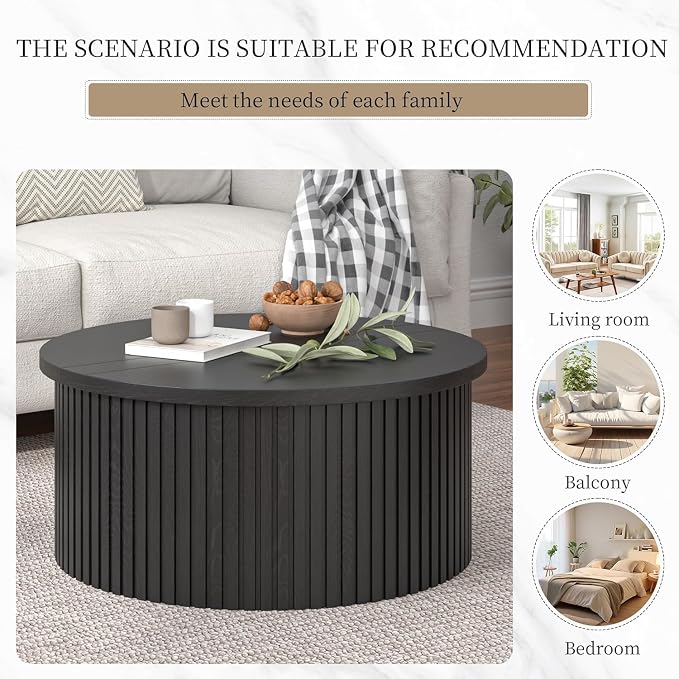 Fsbecl Fluted Lift Top Coffee Table - Image 7
