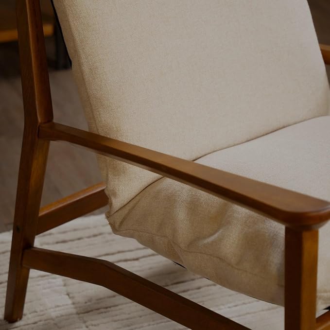 Grain Wood Furniture Solid Wood Mid Century Lounge Chair - Image 4