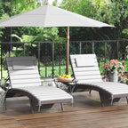 Sundale Outdoor Olefin Quilted Lounge Cushion Set of 2, Patio Foldable Chaise - Image 9