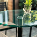 12" Round Tempered Glass Table Top by Unknown
