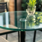 12" Round Tempered Glass Table Top by Unknown