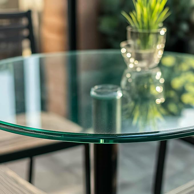 12" Round Tempered Glass Table Top by Unknown