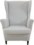 HAOYONG Jacquard Wingback Chair Cover Thickening Armchair Covers 2 Pieces by HAOYONG